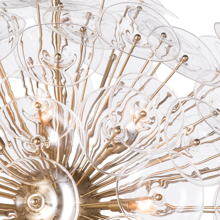 Poppy Glass Chandelier Large - Clear