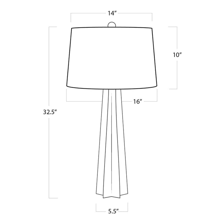 Glass Star Table Lamp - White