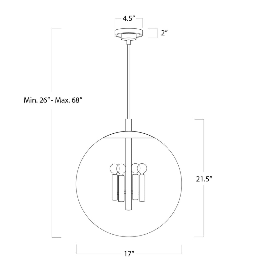 Cafe Pendant Medium - Natural Brass