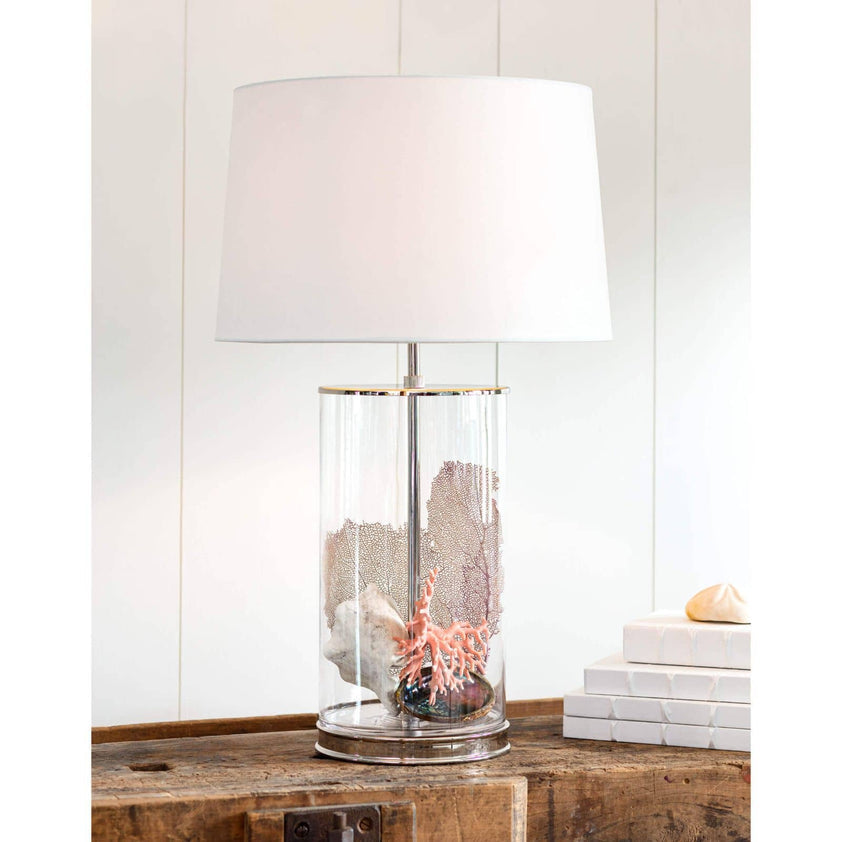 Magelian Glass Table Lamp - Polished Nickel