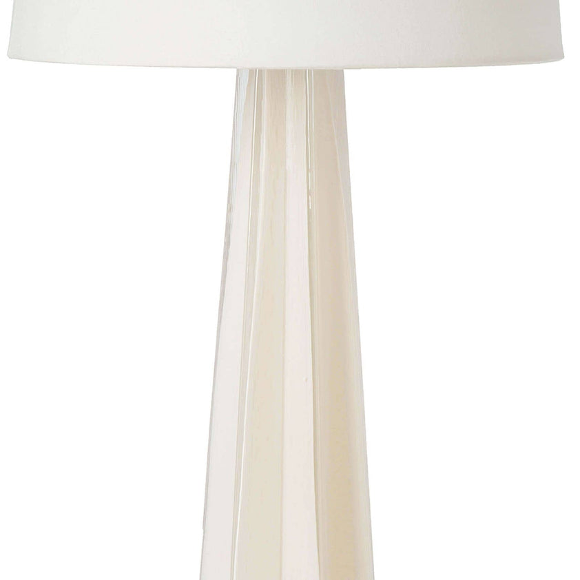 Glass Star Table Lamp - White