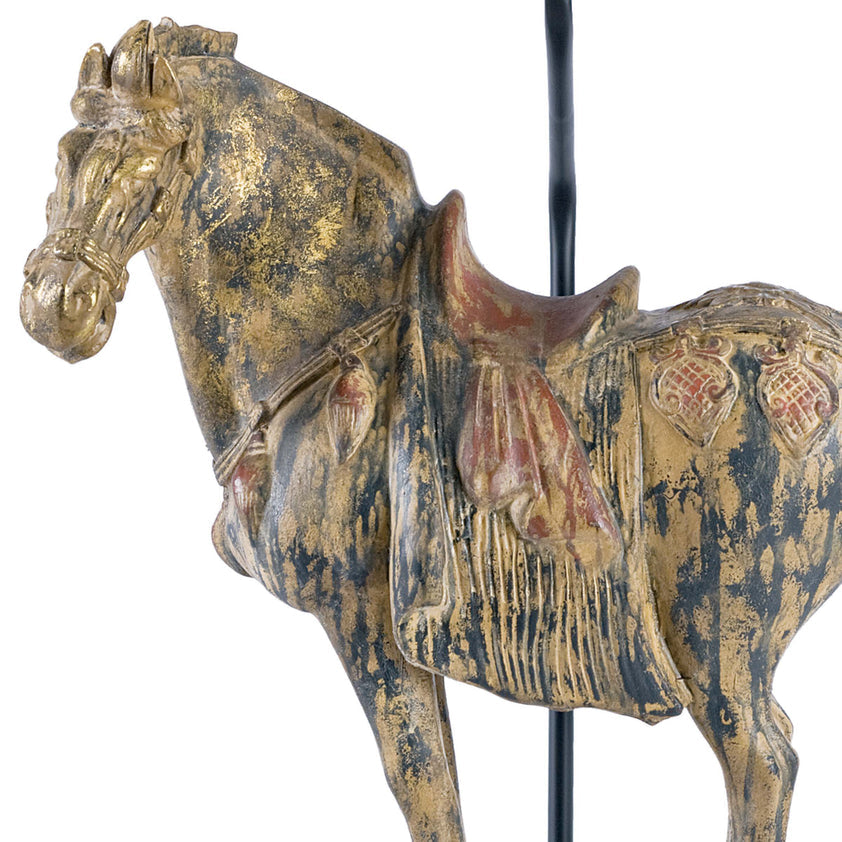 Dynasty Horse Table Lamps Pair