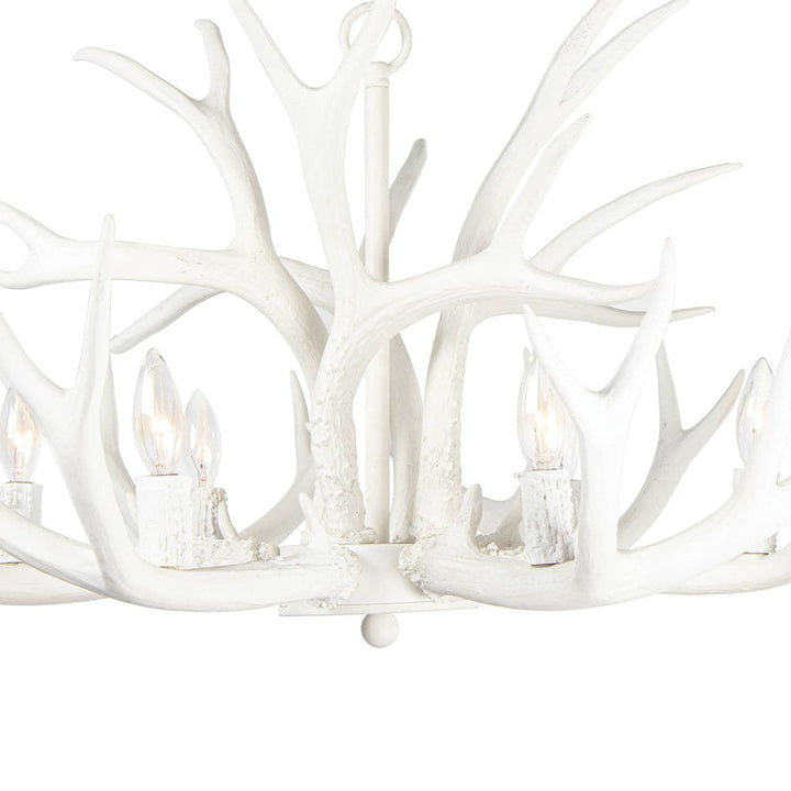 Antler Chandelier - White