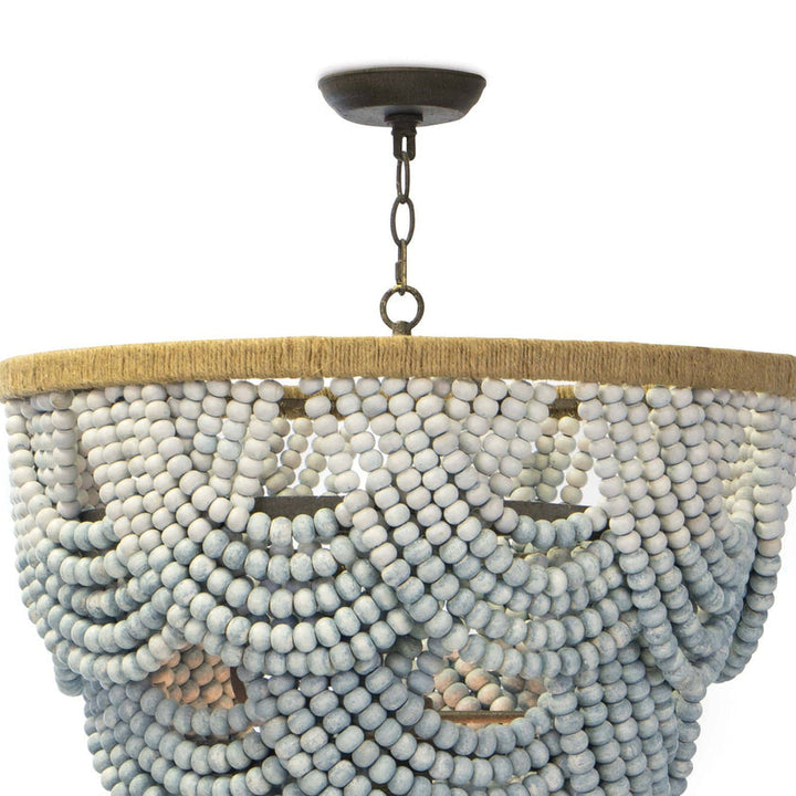 Ombre Wood Bead Chandelier