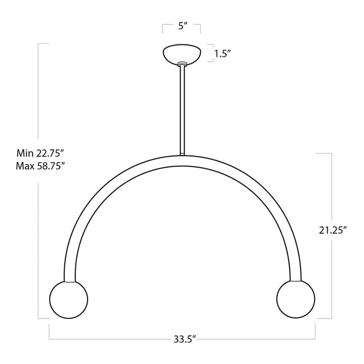 Happy Pendant Large - Natural Brass