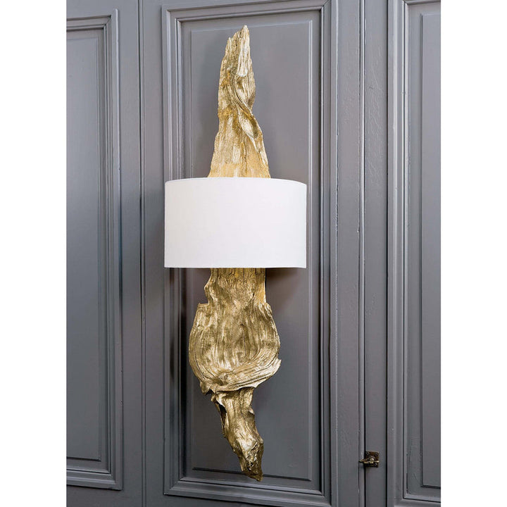 Driftwood Sconce - Antique Gold Leaf