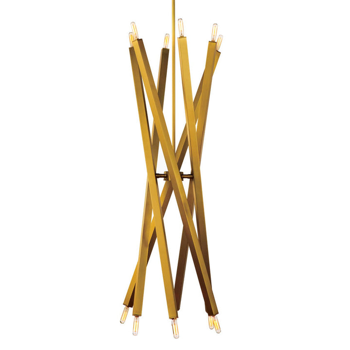 Viper Chandelier - Natural Brass