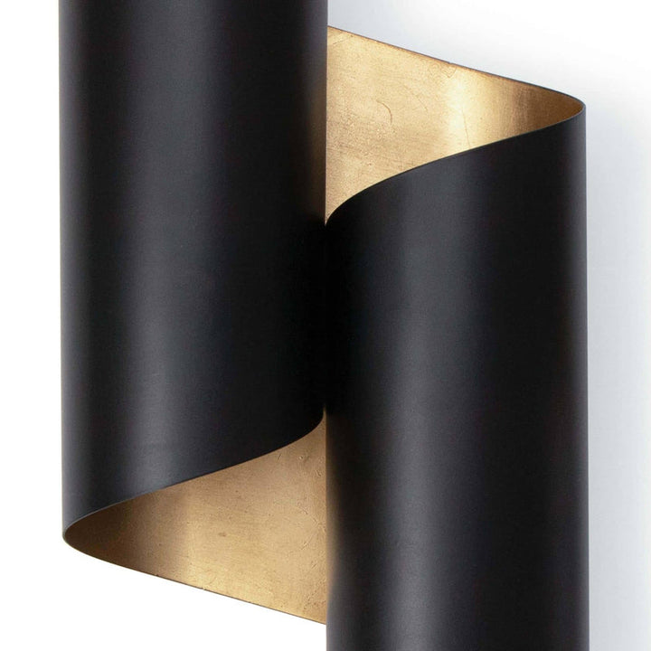 Folio Sconce - Black and Gold