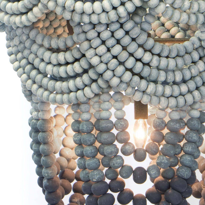 Ombre Wood Bead Chandelier