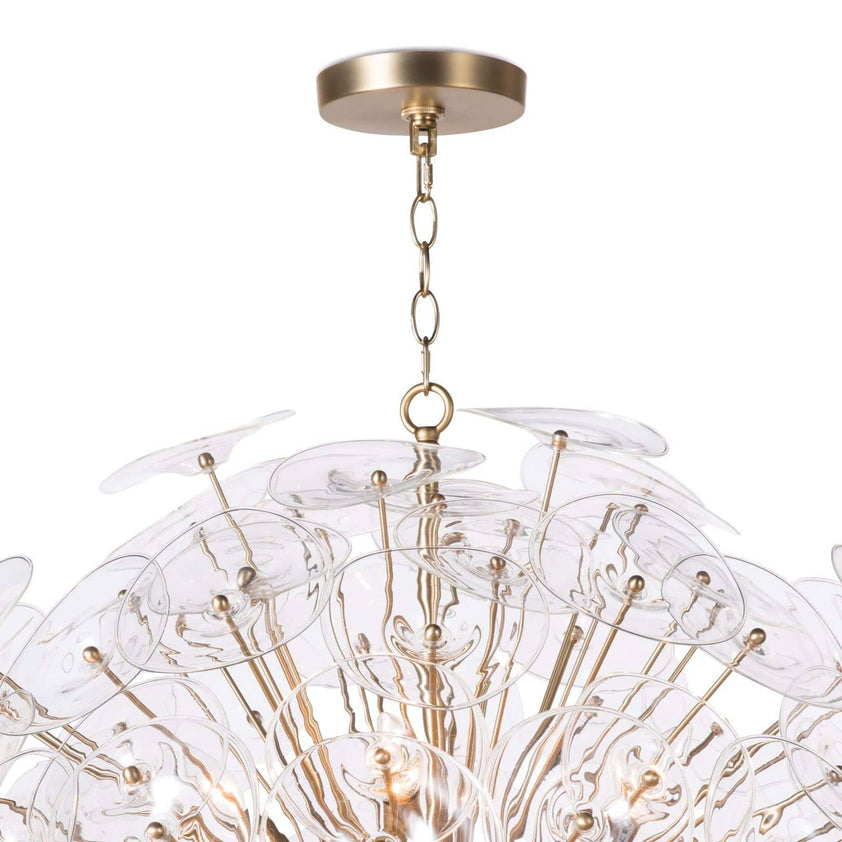 Poppy Glass Chandelier Large - Clear