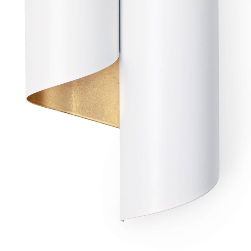 Folio Sconce - White and Gold