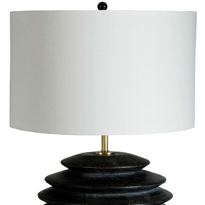 Accordion Table Lamp Round - Ebony