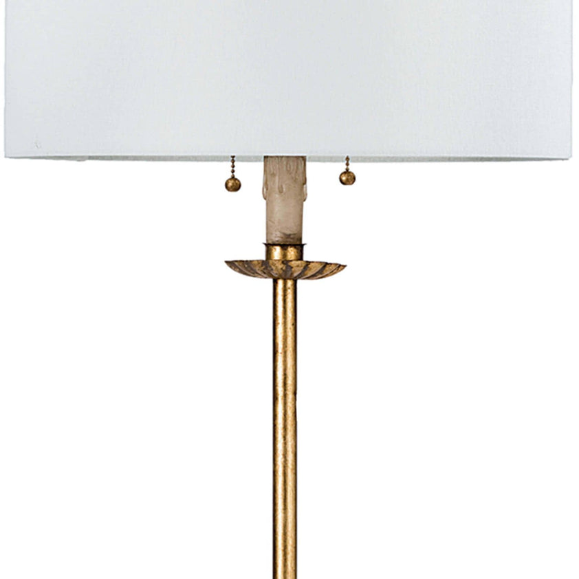 Clove Stem Floor Lamp - Antique Gold Leaf