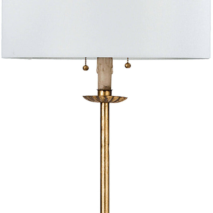 Clove Stem Floor Lamp - Antique Gold Leaf