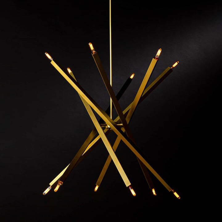 Viper Chandelier - Natural Brass