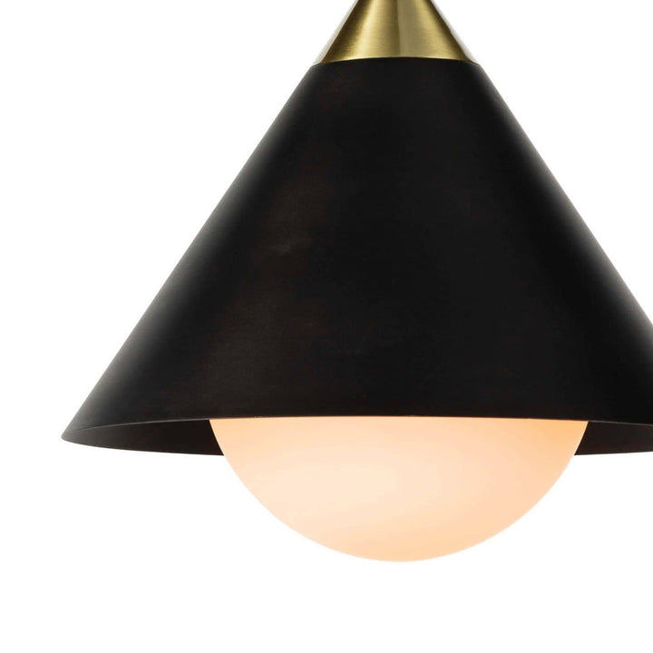 Hilton Pendant - Blackened Brass and Natural Brass