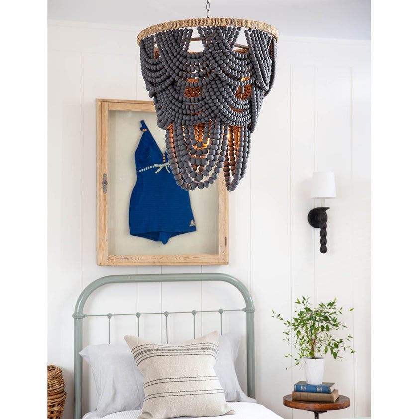 Lorelei Wood Bead Chandelier