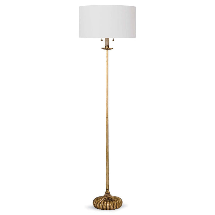 Clove Stem Floor Lamp - Antique Gold Leaf