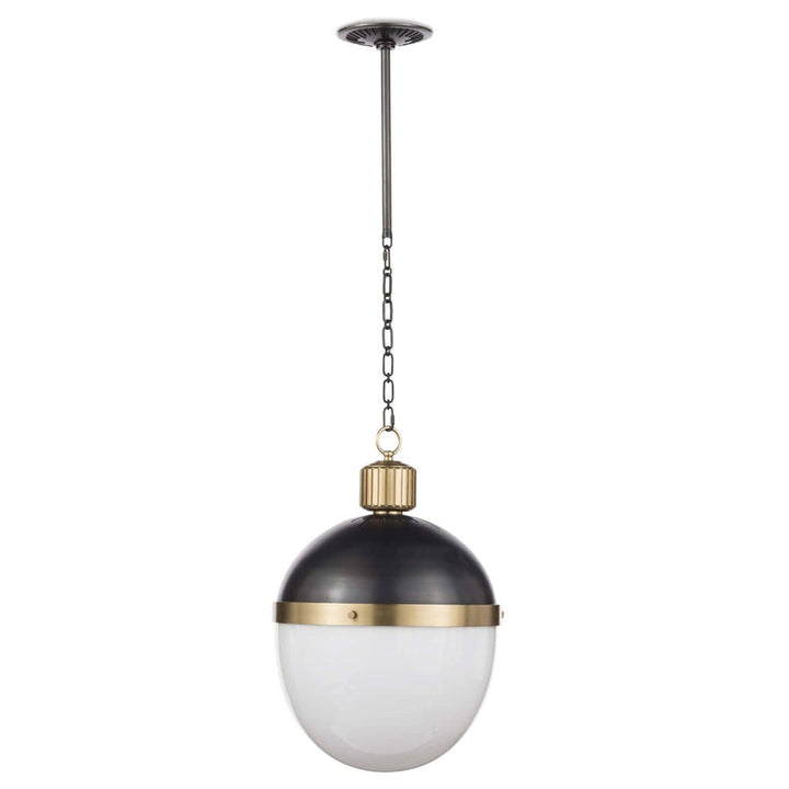 Otis Pendant Large - Blackened and Natural Brass