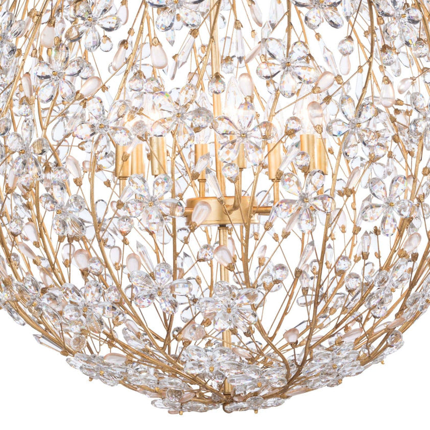 Cheshire Chandelier Large - Gold Leaf