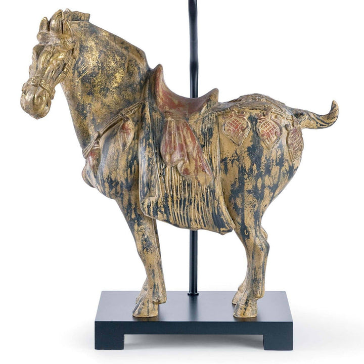 Dynasty Horse Table Lamps Pair