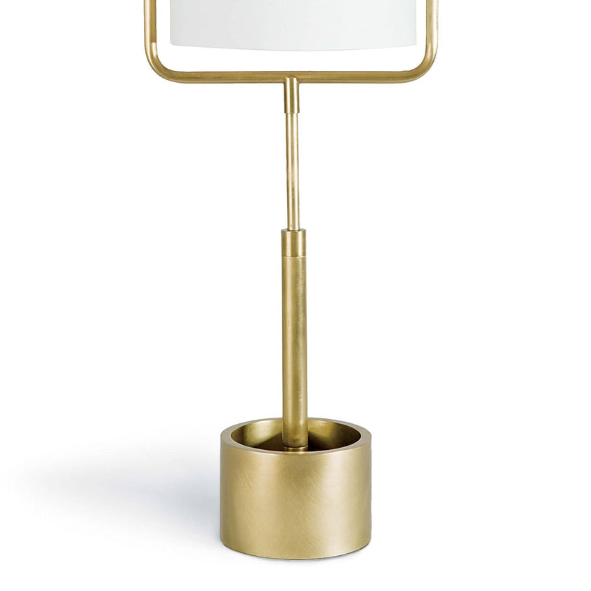 Geo Rectangle Table Lamp - Natural Brass