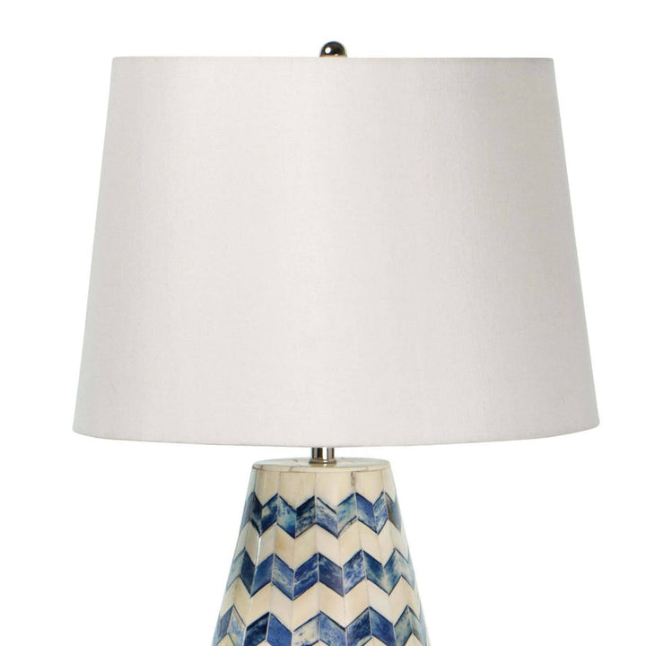 Cassia Chevron Table Lamp - Blue