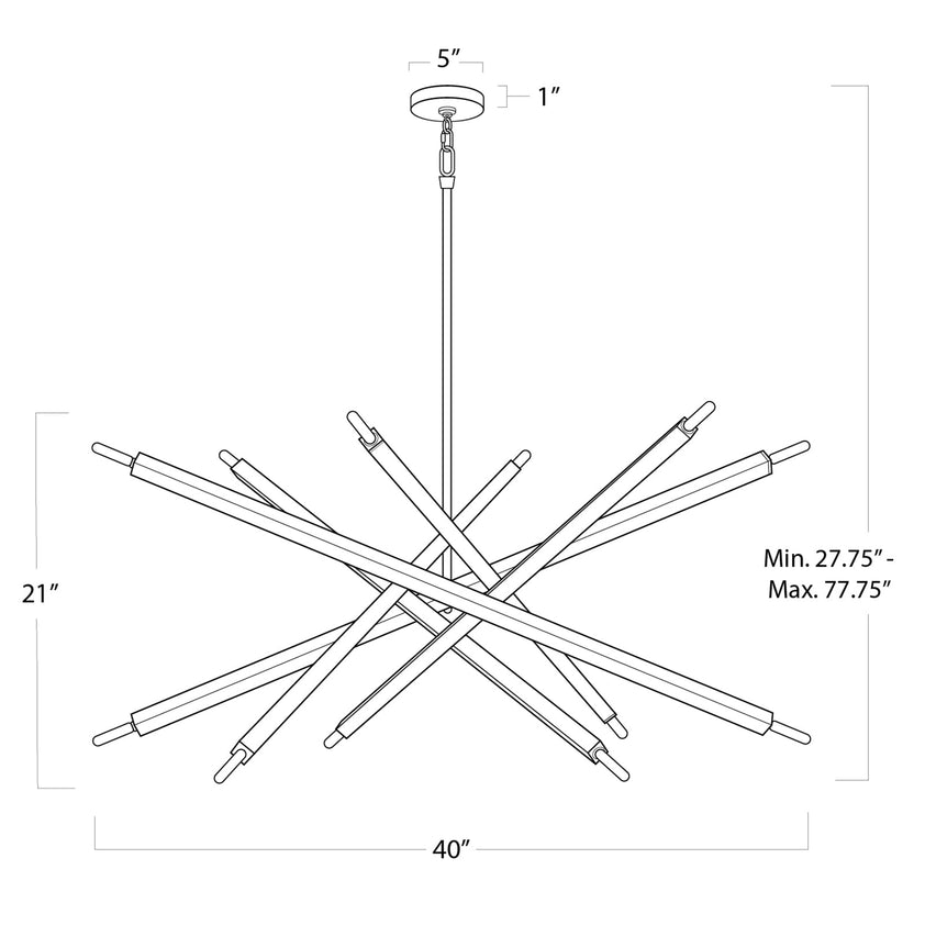 Viper Chandelier - Polished Nickel