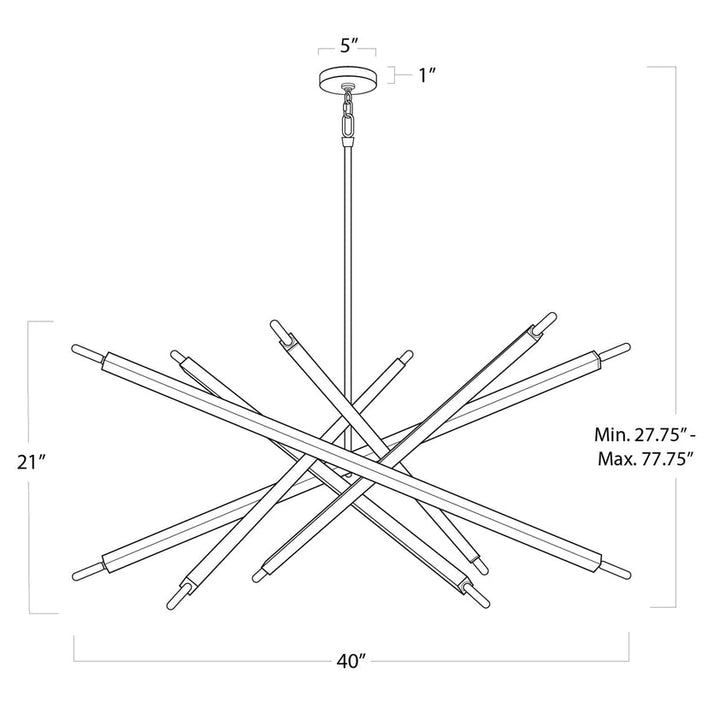 Viper Chandelier - Polished Nickel