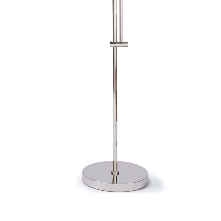 Arc Floor Lamp With Fabric Shade - Polished Nickel