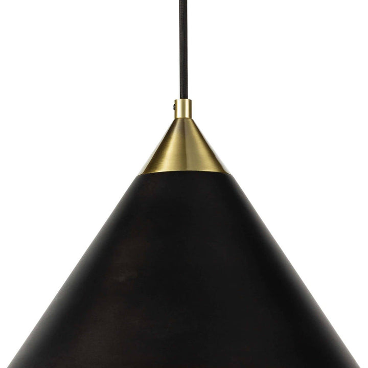 Hilton Pendant - Blackened Brass and Natural Brass