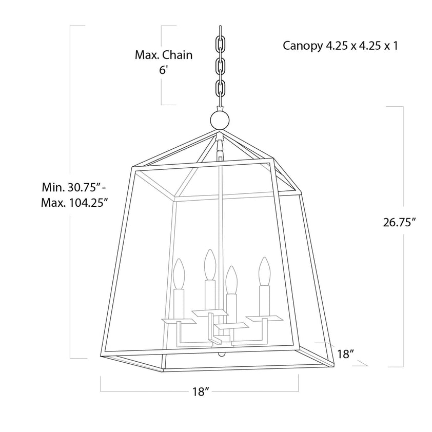 Cachet Lantern - Oil Rubbed Bronze