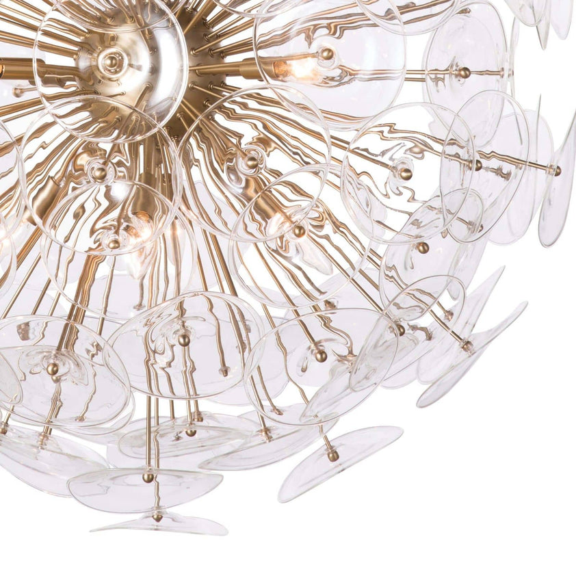 Poppy Glass Chandelier Large - Clear