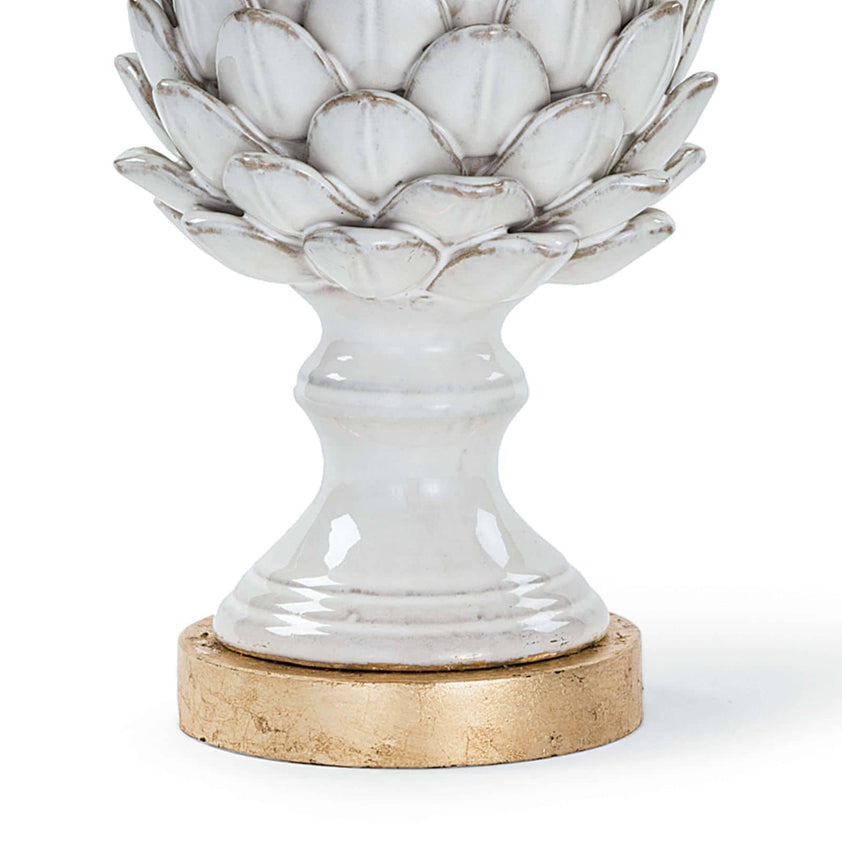 Leafy Artichoke Ceramic Table Lamp - Off White