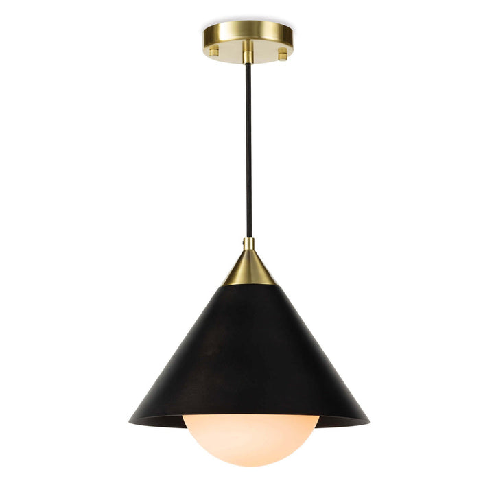 Hilton Pendant - Blackened Brass and Natural Brass