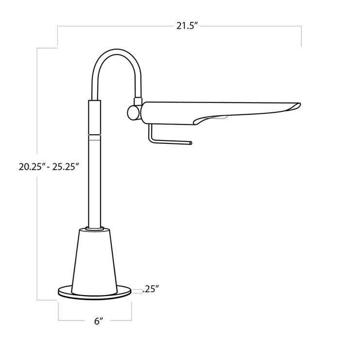 Raven Task Lamp - Polished Nickel