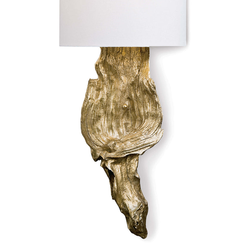 Driftwood Sconce - Antique Gold Leaf