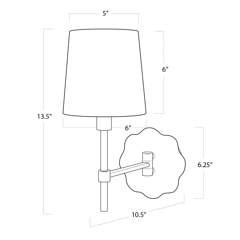 Mia Swing Arm Sconce