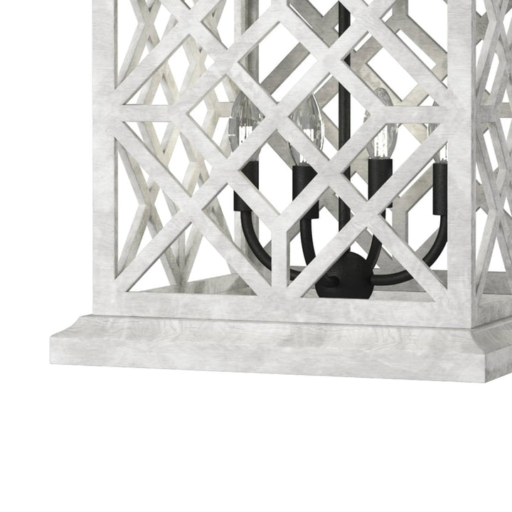 Chatham Wood Lantern - White