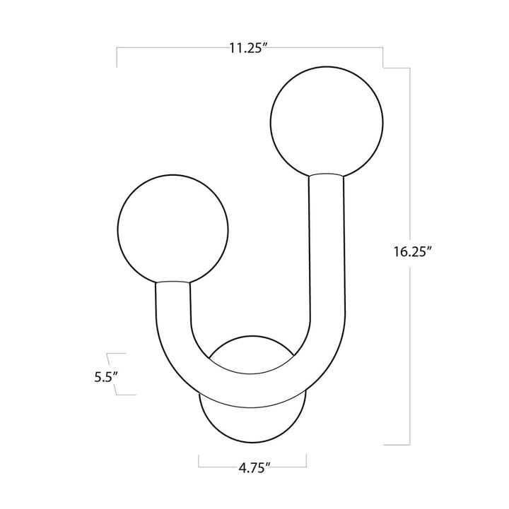 Happy Sconce Left Side - Polished Nickel