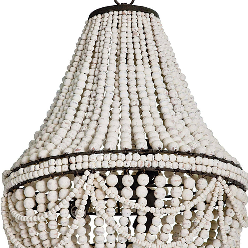 Malibu Chandelier - Weathered White