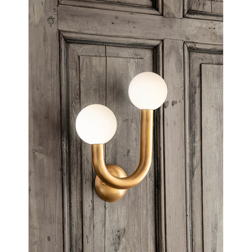 Happy Sconce Left Side - Natural Brass