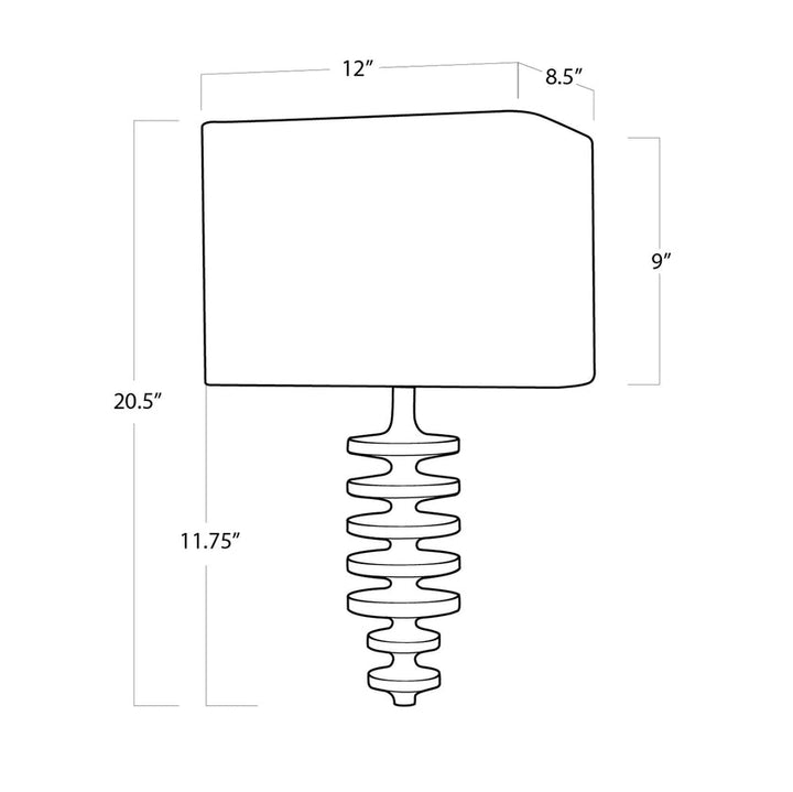 Fishbone Sconce - Ebony