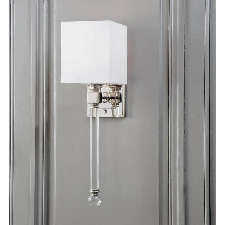 Crystal Tail Sconce - Polished Nickel