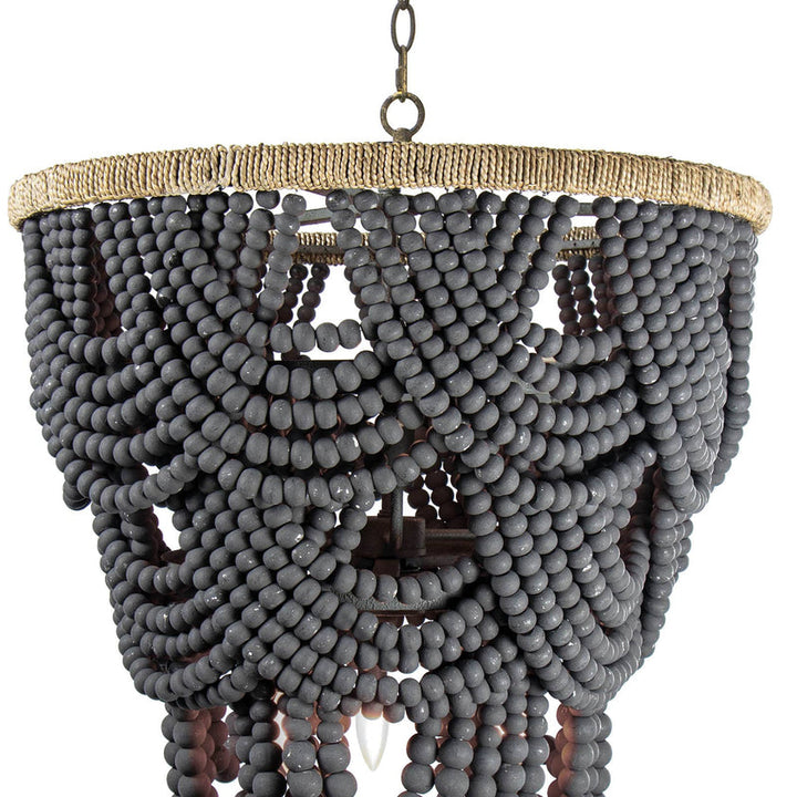 Lorelei Wood Bead Chandelier