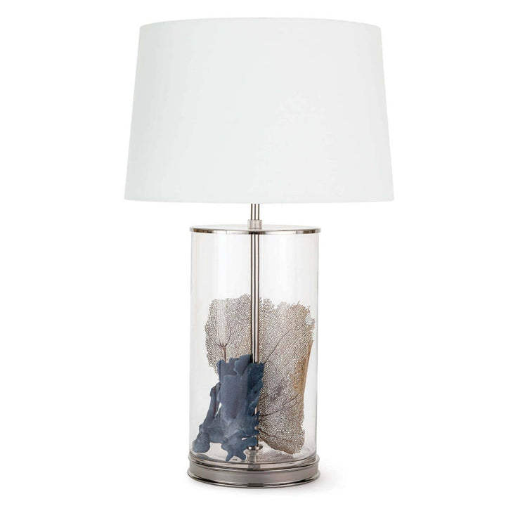 Magelian Glass Table Lamp - Polished Nickel