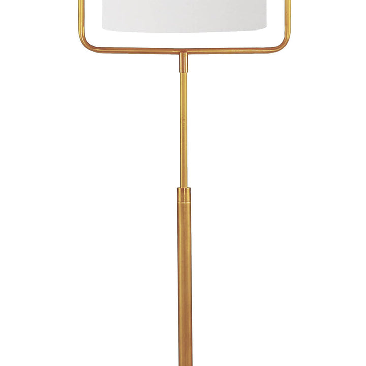 Geo Rectangle Floor Lamp - Natural Brass