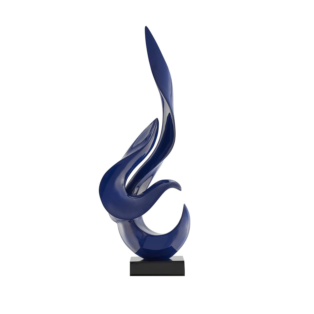 Navy Blue Flame Sculpture // TOP ONLY